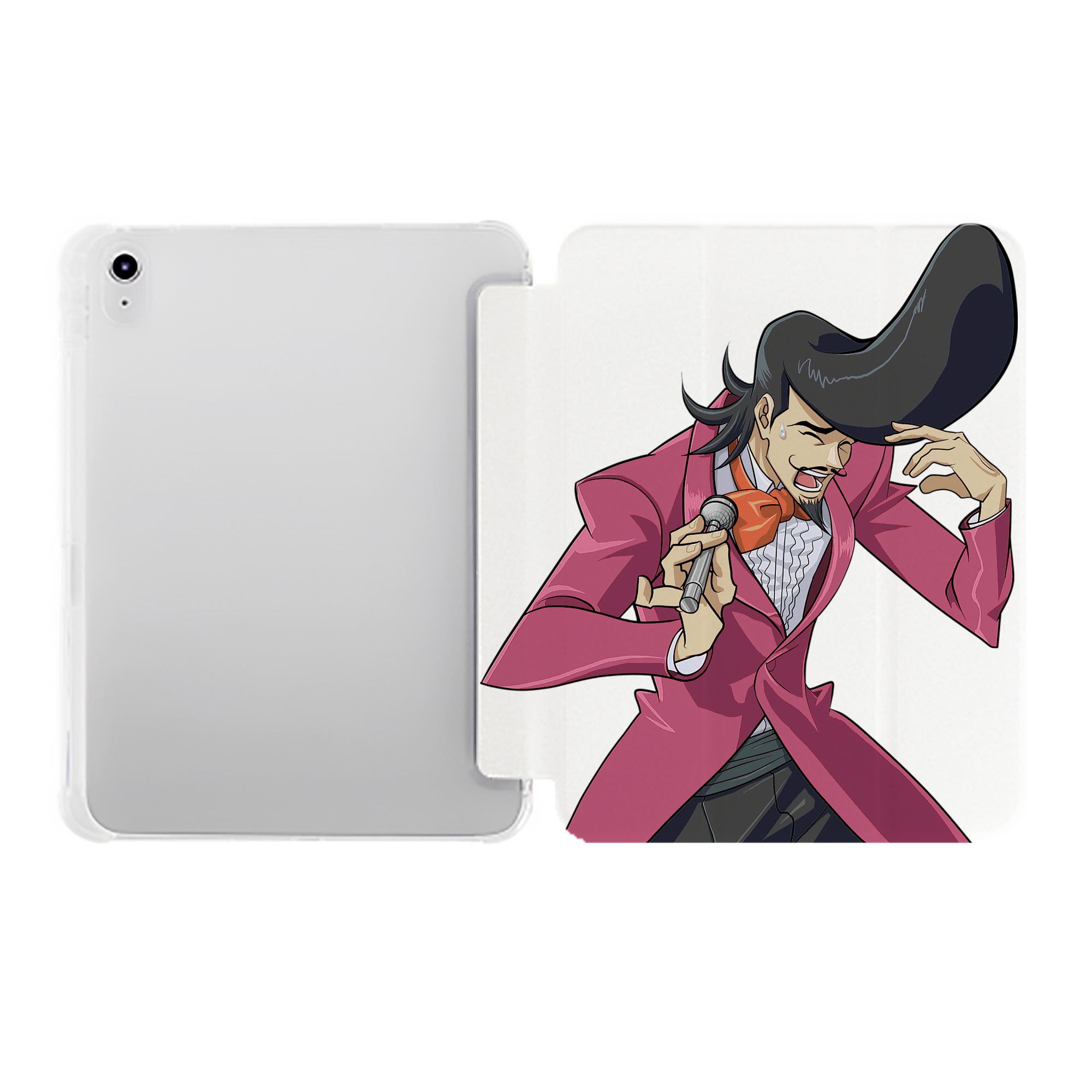 （画像用） 遊☆戯☆王 Yu-Gi-Oh! IPad ケース ペン収納付き 三つ折りスタンド PUレザー×シリコン 対応機種9.5/10.5/10.9インチ